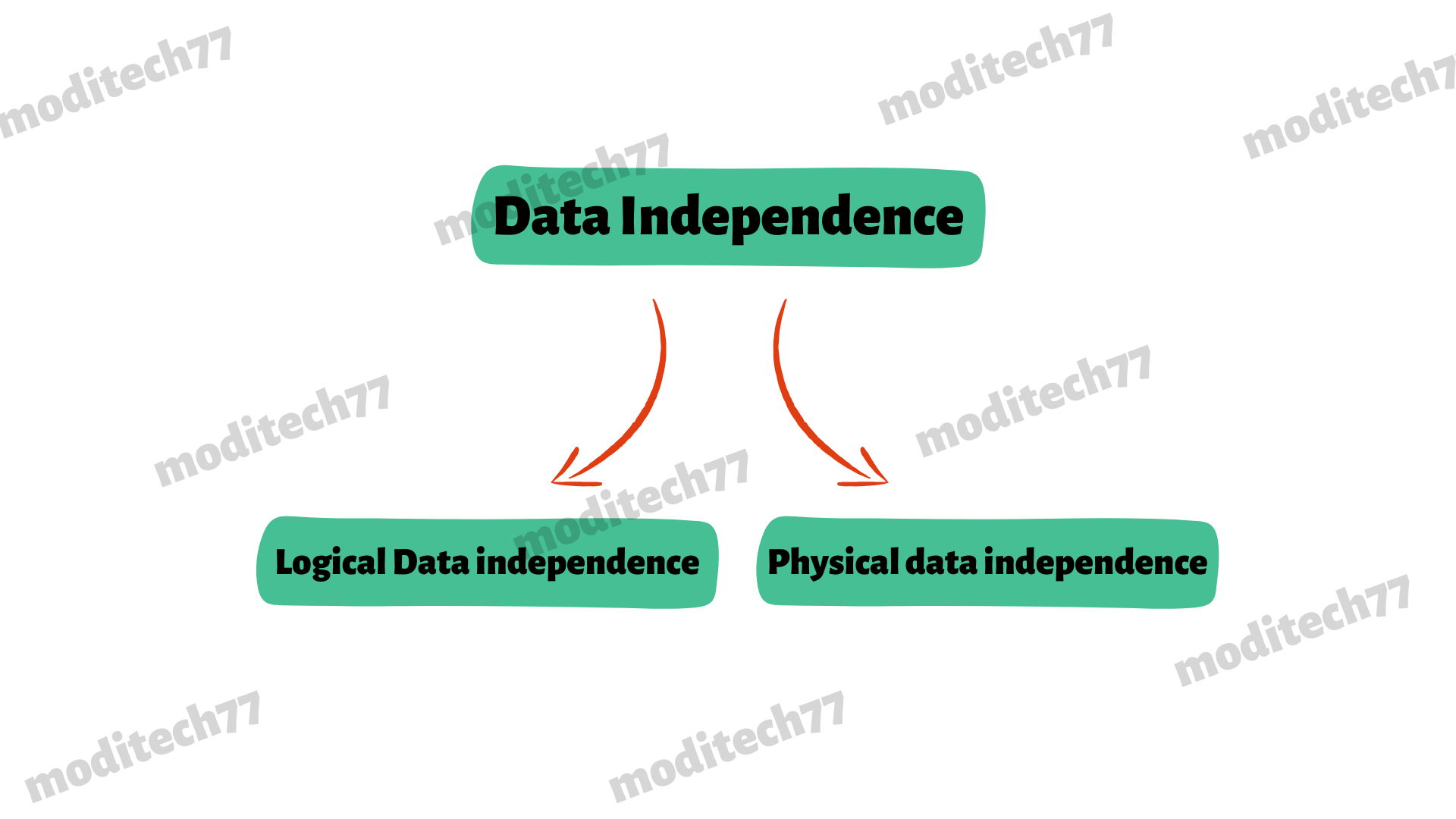 Data Independence in DBMS